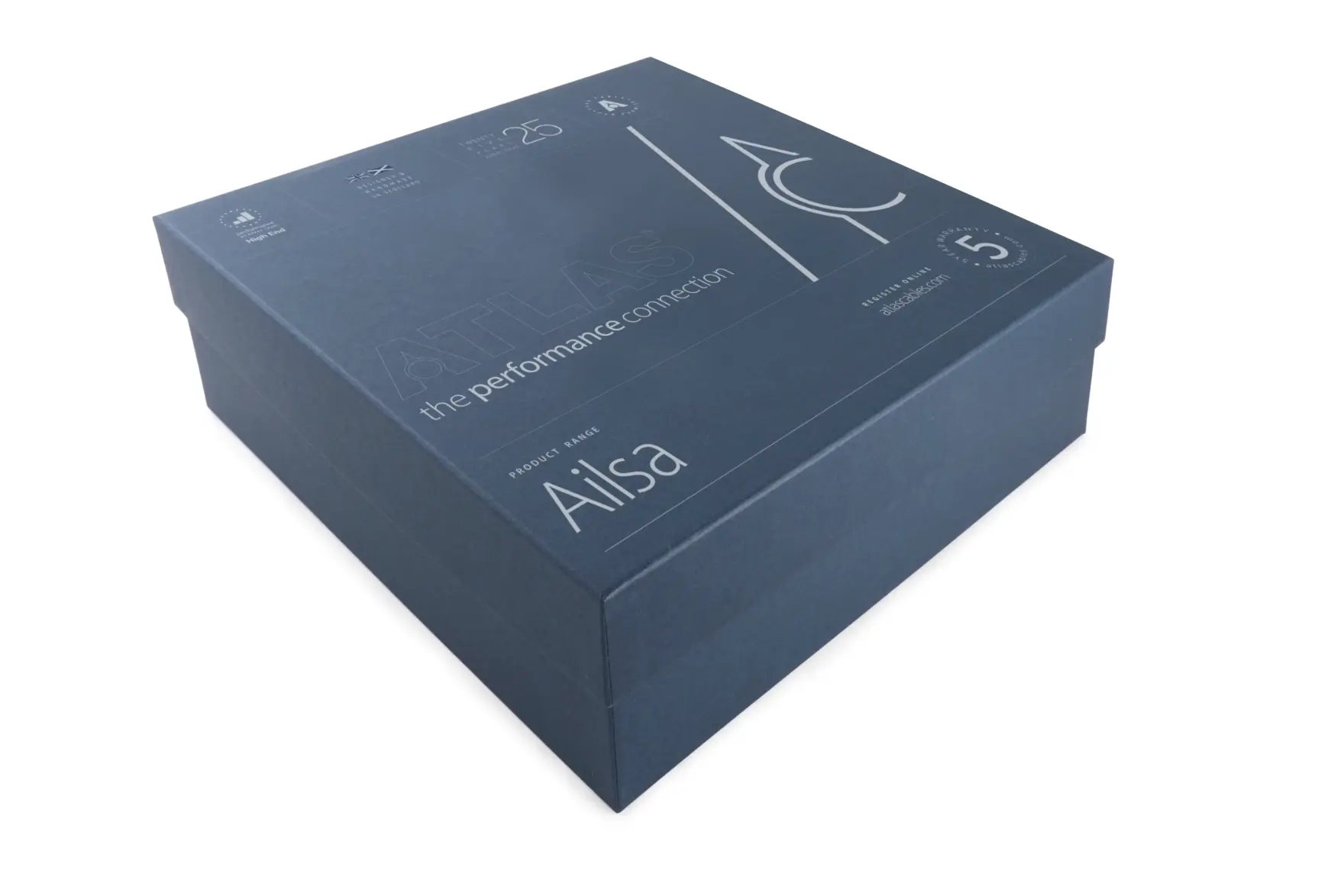 Small blue box packaging