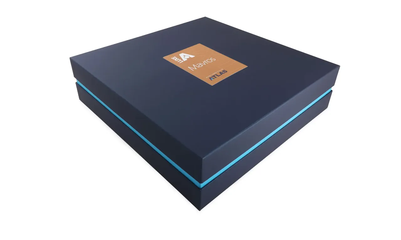 Premium blue box packaging